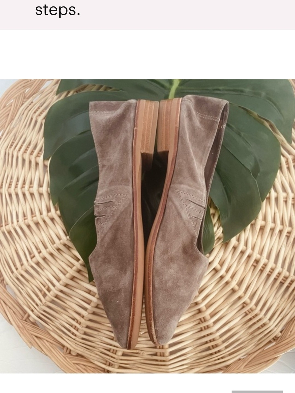 Jeffrey Campbell Jordan Taupe Suede Flat Loafers Shoes size 8.5 - Picture 3 of 6